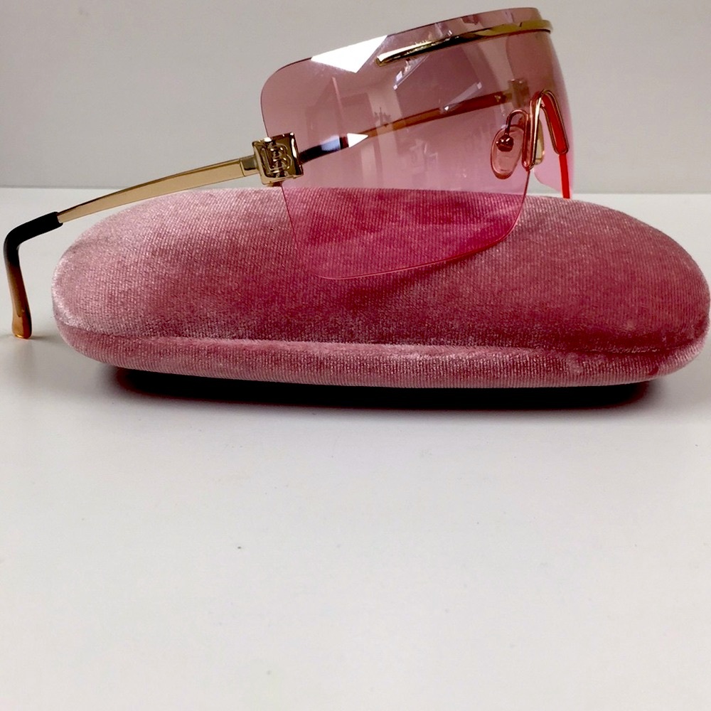 Laura Biagiotti Rare Vintage Pink Gold Sunglasses Made in Italy 🇮🇹 - Picture 1 of 6
